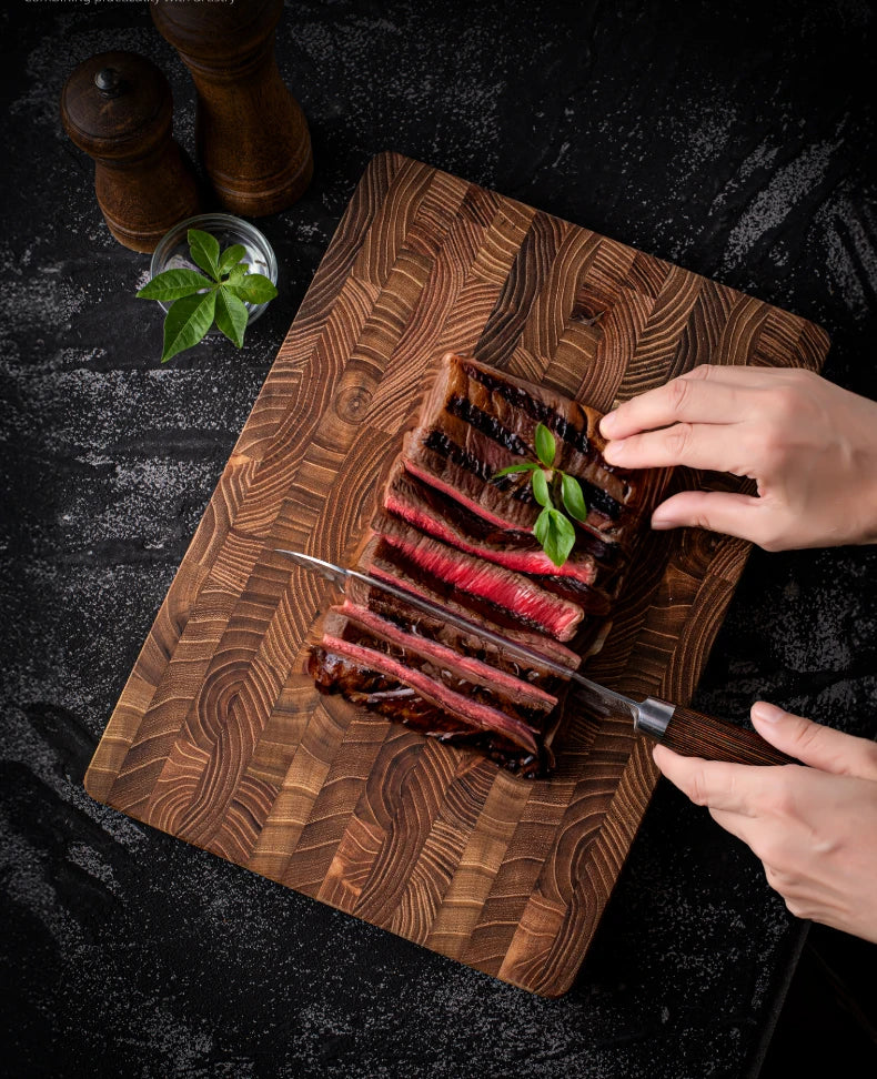 Large Size,High Quality Teak Wood Cutting Board:16.5*11.8 Inch/13.3*9.5 Inch,1 Inch Thick，Suitable For Christmas，Halloween