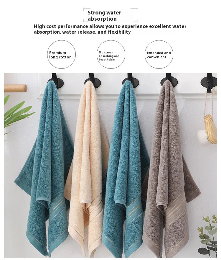 All-cotton Class A Thickened Absorbent Jacquard Polyester-cotton Skin-friendly Face Towel Bath Pure Cotton Towel Adult Towel