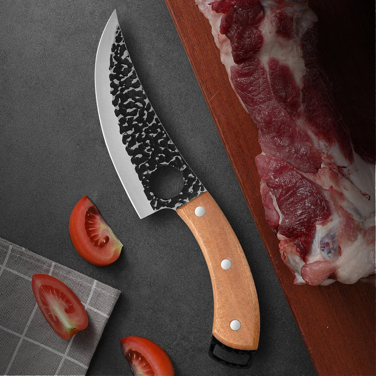 Handmade Forged Kitchen Knife Butcher Knife Boning Knives Meat Cleaver Vegetables Cutter Professional Household Chef Cook Knife
