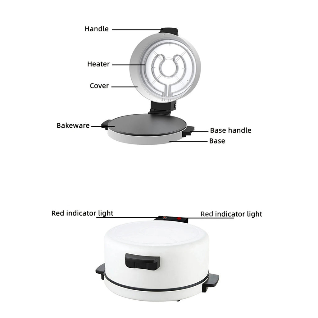 2000W Electric Pizza Oven Outdoor Indoor Portable 12 Inch Countertop Pizza Maker Steak Machine Toaster