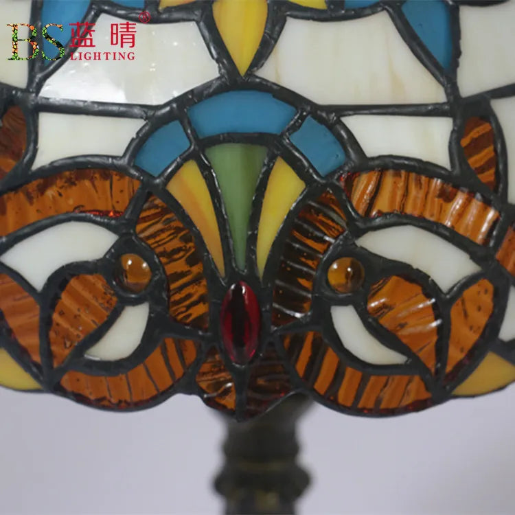 European Tiffany Table Lamp For Indoor Bedroom Bedside Retro Creative Restaurant Cafe Bar Study Table Lamp