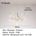 Nordic Chandelier Modern Luxury Living Room Kitchen Firefly Led Ceiling Pendant Lamp Indoor Creative Children's Room Ring Lights