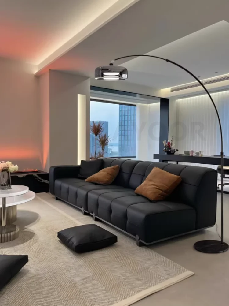 Italian Floor Lamp Living Room Sofa Side Standing Lamp Glass Fishing Lamp Light Luxury Bedroom Bedside Lamp Decorative Light LED