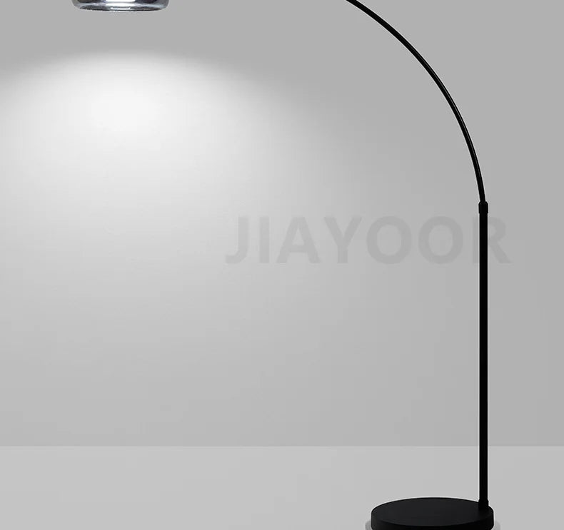 Italian Floor Lamp Living Room Sofa Side Standing Lamp Glass Fishing Lamp Light Luxury Bedroom Bedside Lamp Decorative Light LED