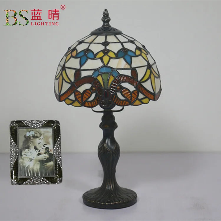 European Tiffany Table Lamp For Indoor Bedroom Bedside Retro Creative Restaurant Cafe Bar Study Table Lamp