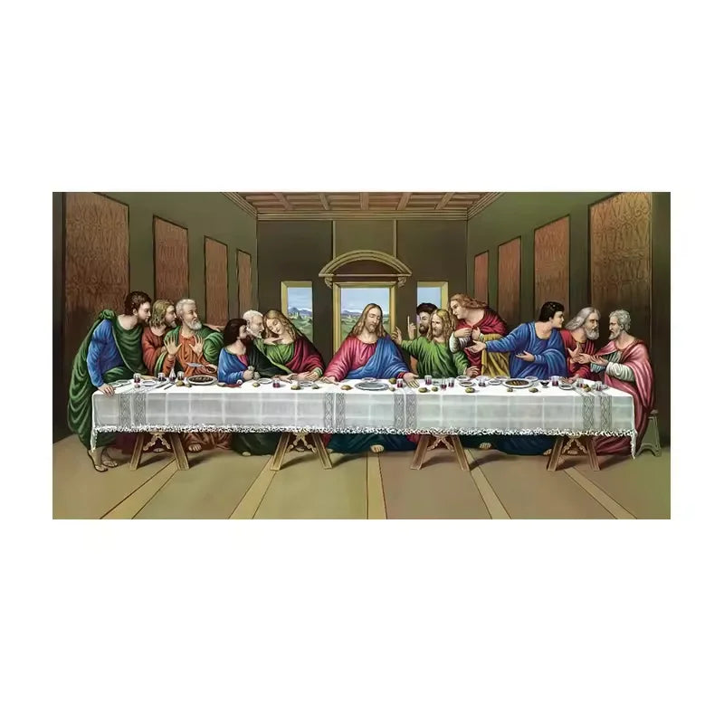 Famous Paintings Da Vinci's Last Supper Graffiti Art Poster and Prints Classical Canvas Painting Wall Art Picture Home Decor
