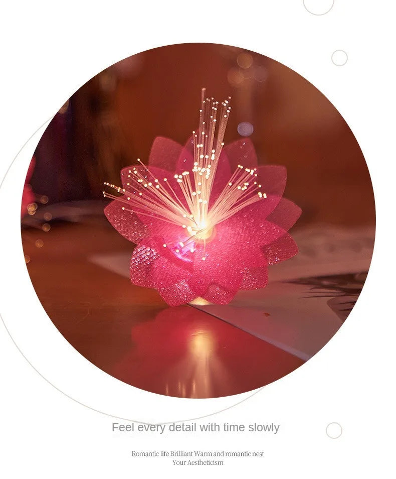 LED fiber optic flower string lights wedding party indoor and outdoor garden courtyard Christmas luminous decoration supplies