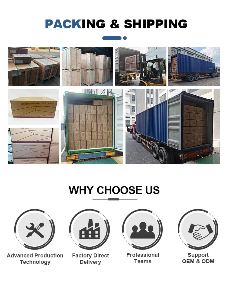 Fast Cooking Achieve 500 Degrees Small Folding Portable 12-Inch Gas Pizza Oven With Rotary Stone