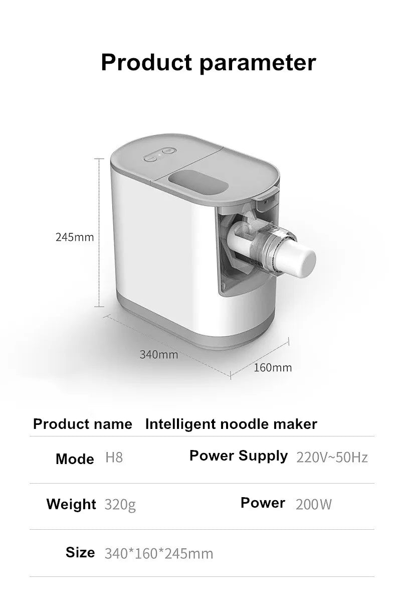 Automatic Pasta Maker Household Pasta Noodle Maker Dumpling Intelligent Noodle Making Machine Electric Dough Mixer 13 Molds