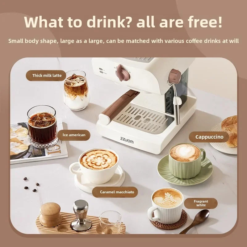 Cross-border Special Supply, Italian Coffee Machine Household Small Semi-automatic Italian High-pressure Steam Milk Foam Machine