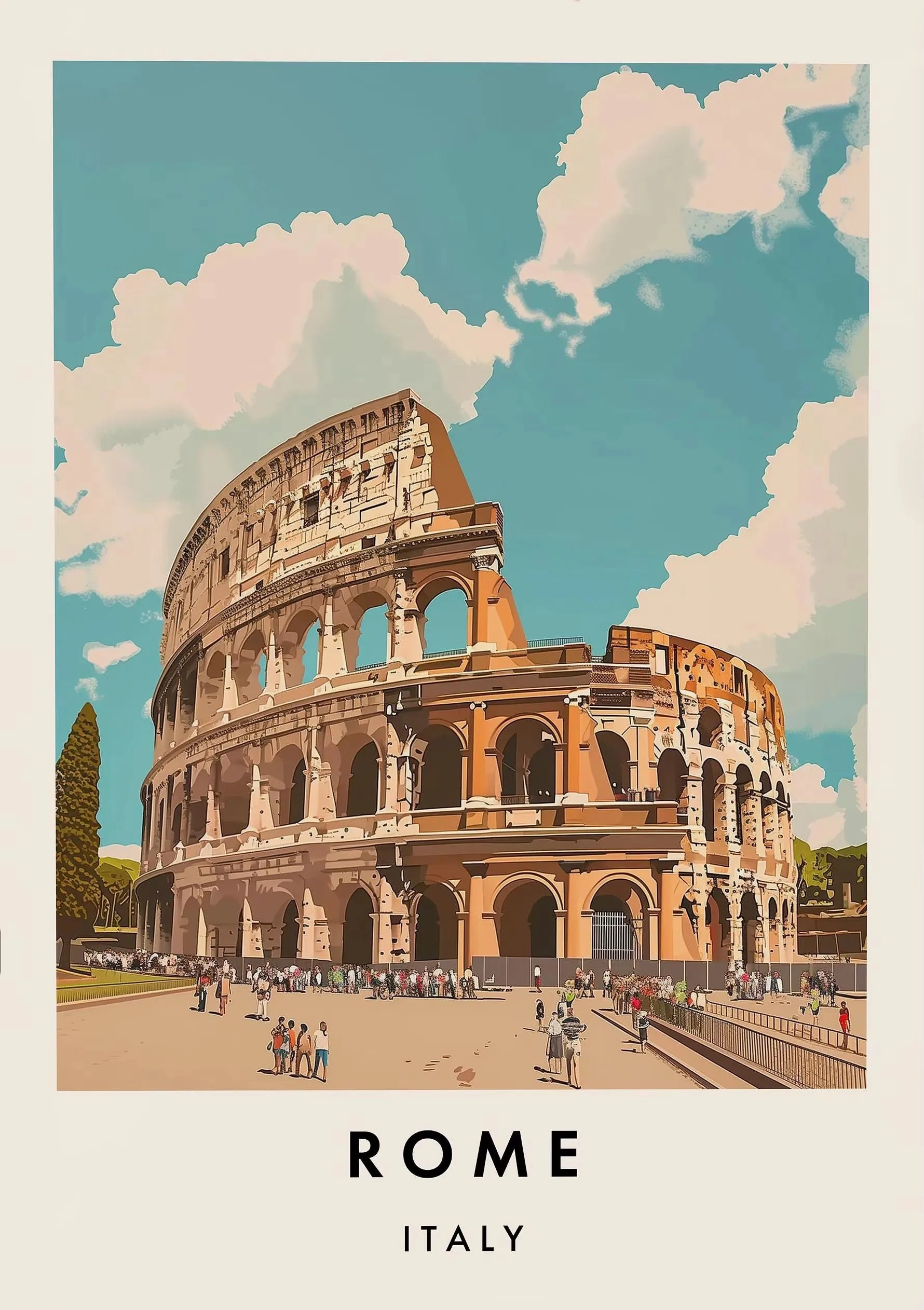 Classic Tourist City Edinburgh Rome Milan Urban Architecture Tourism Art Poster Canvas Paintings Wall Art Pictures Home Decor
