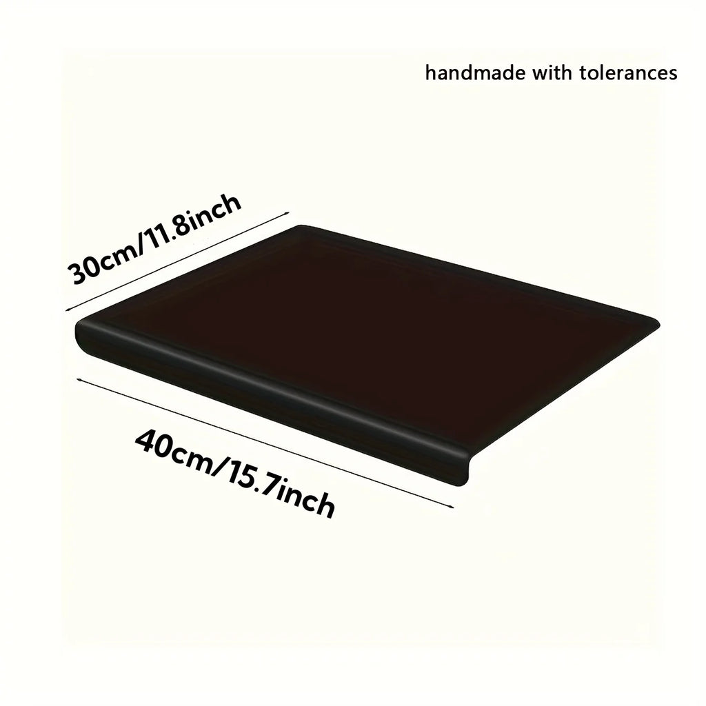 1pc Large black cutting board with lip edge - high toughness, anti slip, perfect for kitchen countertops, including protective f