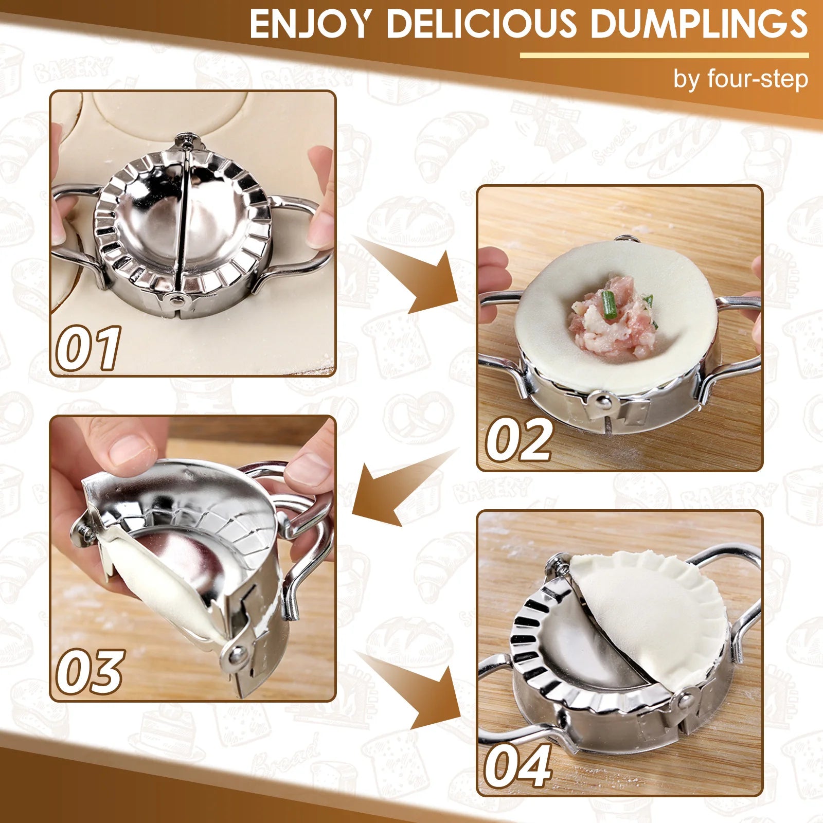 9 Pcs Pasta Making Tools Efficient Pasta Making Kit with Ravioli Stamp Cutters Rolling Pins Gnocchi Boards Dough Cutter Dumpling