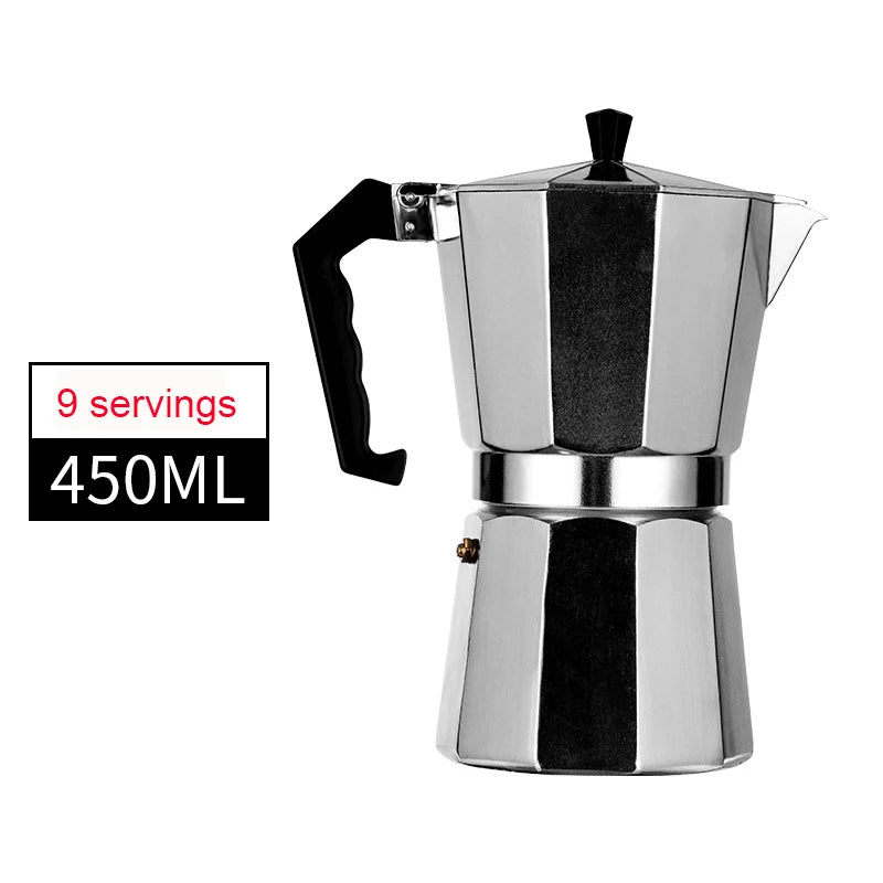 Italian Espresso Coffee Maker, Latte Filter, Stove Coffee Maker, Home and Restaurant, 50ml, 300 ml, 450ml