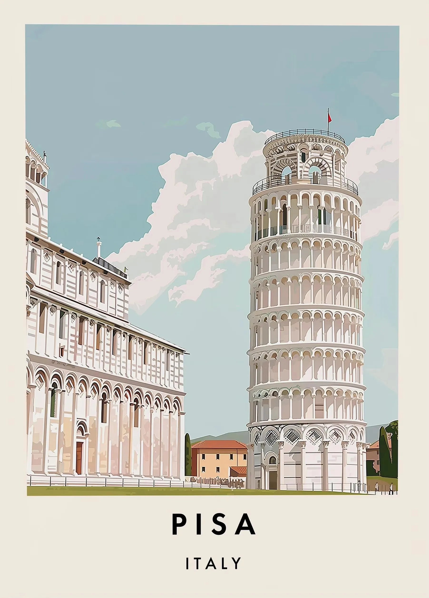 Classic Tourist City Edinburgh Rome Milan Urban Architecture Tourism Art Poster Canvas Paintings Wall Art Pictures Home Decor