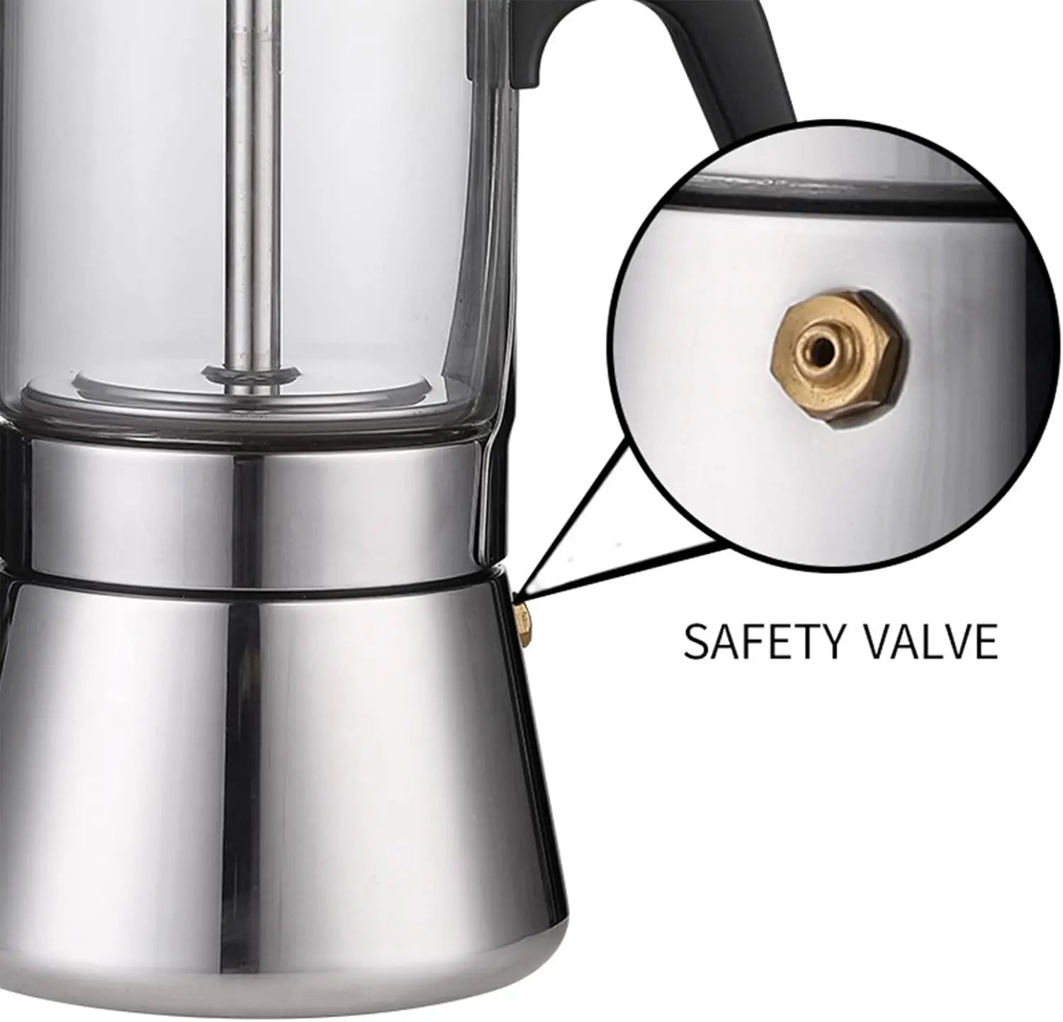 Classic Italian Style, 4-7 Cup Stovetop Espresso Maker (160-360Ml) for Premium Coffee, Easy to Operate and Quick to Clean,360ML