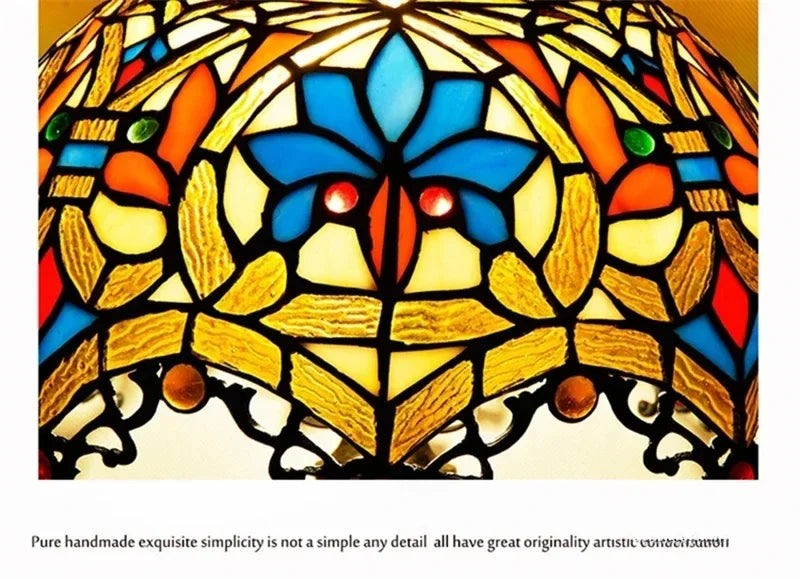 2025 Turkish Table Lamp Tiffany Stained Glass With Dragonflys Vintage Desk Lamp Bedroom Mediterranean Restaurant Home Deco Light