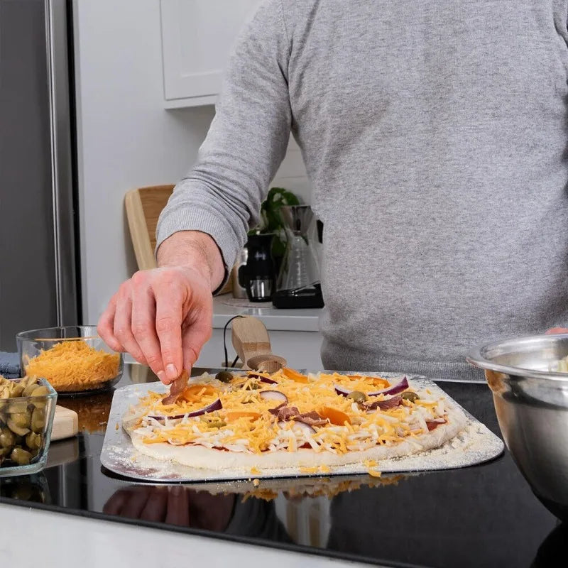 Pizza Oven Accessories Supplies Pizza Wheel Server Oven Brush Pizza Cutter Rocker Pizzas Peel Shovel for  Kitchen Outdoor Grill