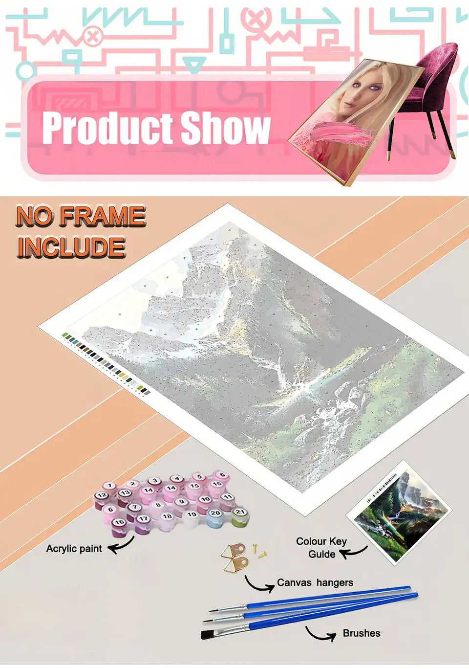 DIY Painting By Numbers Sea Beach Digital Oil Painting Scenery Drawing On Canvas Adult Number Painting Landscape Handmade Gift