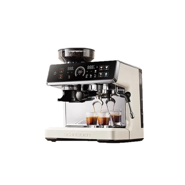 Professional Digital Electric Italian Espresso Coffee Maker with Grinder Brew System for Household Use Coffee Machine
