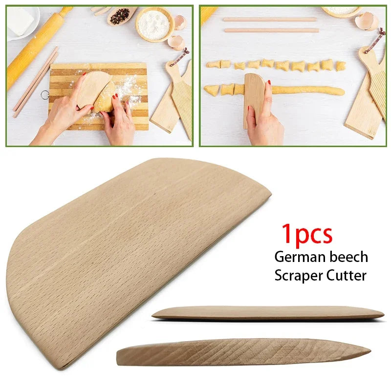 Gnocchi and Butter Board Wooden Set Italian Pasta Making Tools Ravioli Mold Cutter for Homemade Cavatelli Garganelli Pasta Maker