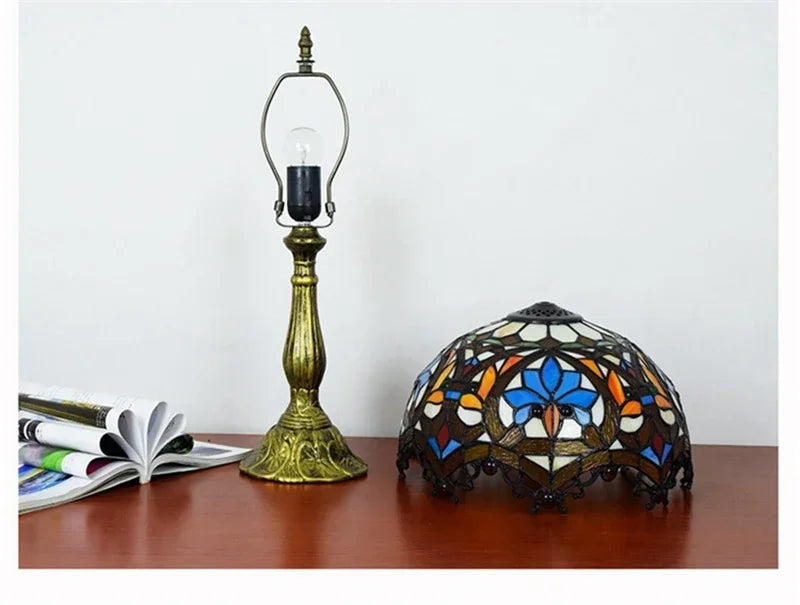 2025 Turkish Table Lamp Tiffany Stained Glass With Dragonflys Vintage Desk Lamp Bedroom Mediterranean Restaurant Home Deco Light