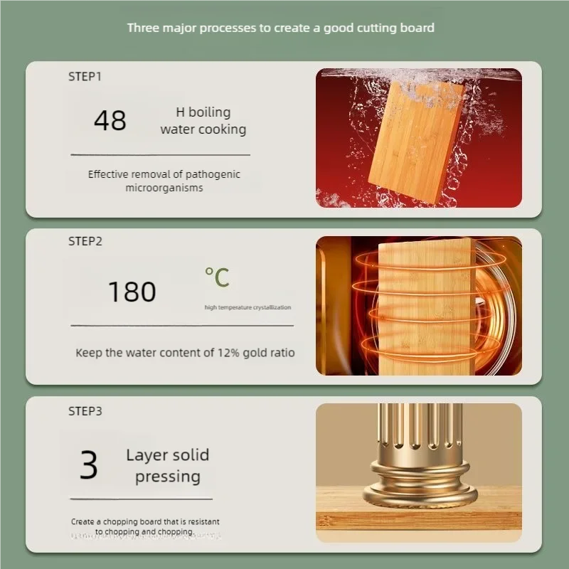 Kitchen bamboo cutting board knife board Large rectangular cutting board thickened solid wood cutting board fruit cutting board