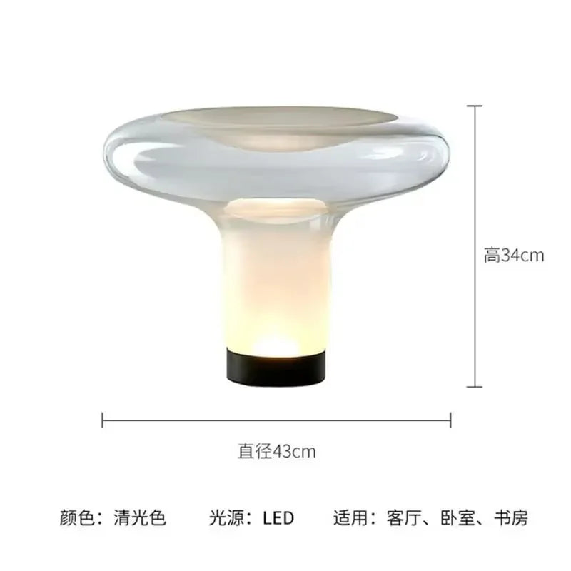 Italian Glass Table Lamp Creative Personality Jellyfish Lamp Living Room Cafe Home Decoration Bedroom Bedside Restaurant Lamp