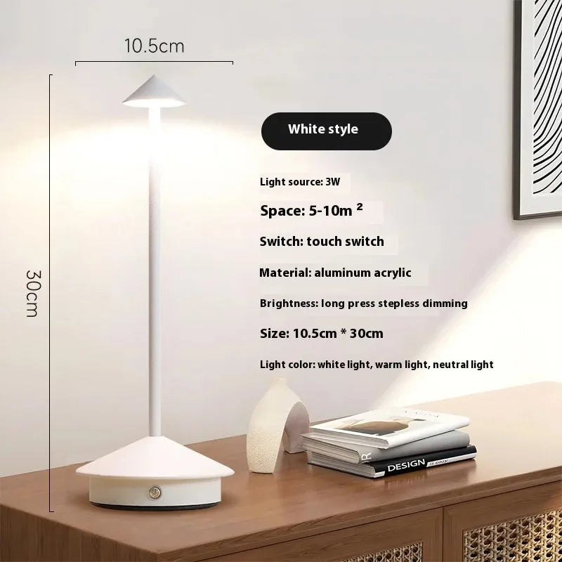 Rechargeable Table Lamp Creative Dining Touch Led Hotel Bar Coffee Pina Pro Table Lamp Lampada Da Tavolo Decorative Desk Lamp