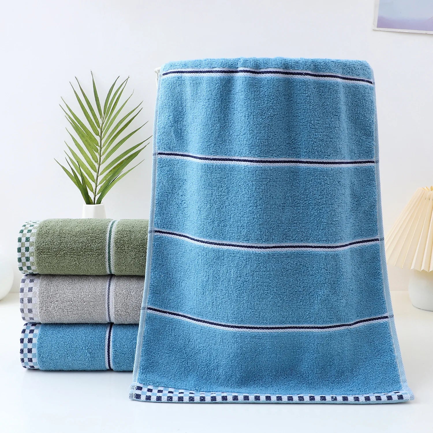 All-cotton Class A Thickened Absorbent Jacquard Polyester-cotton Skin-friendly Face Towel Bath Pure Cotton Towel Adult Towel