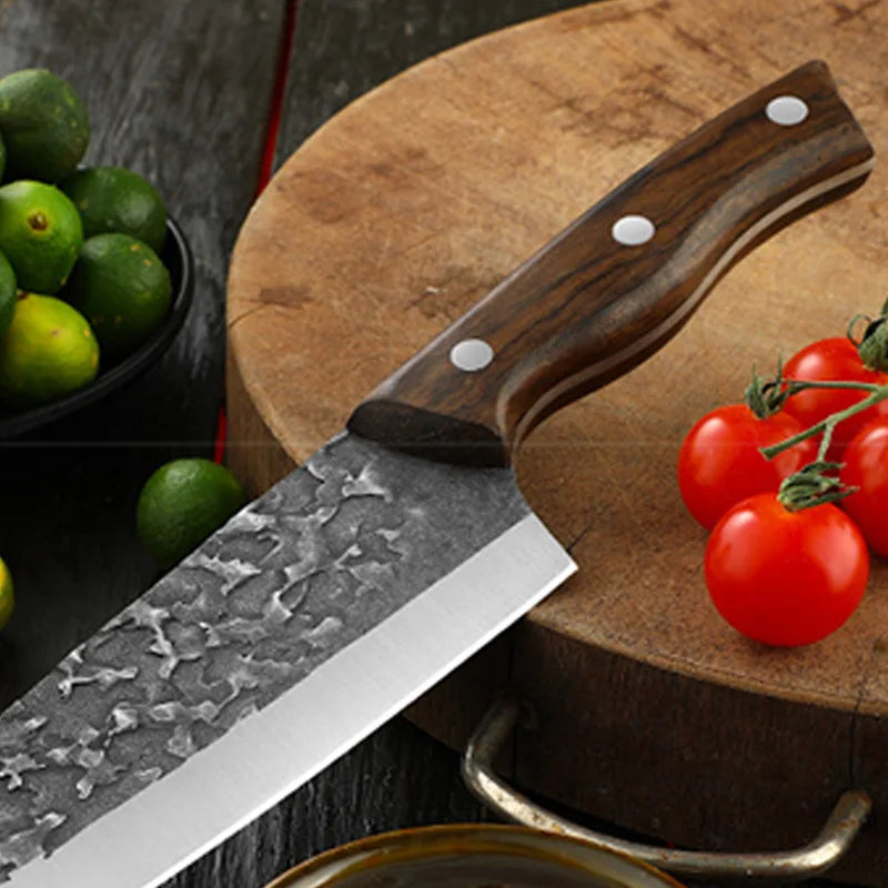 Meat Cleaver Butcher Kitchen Knife Stainless Steel Meat Chopping Chef Fish Vegetables Slicing Butcher Knife With Sheath