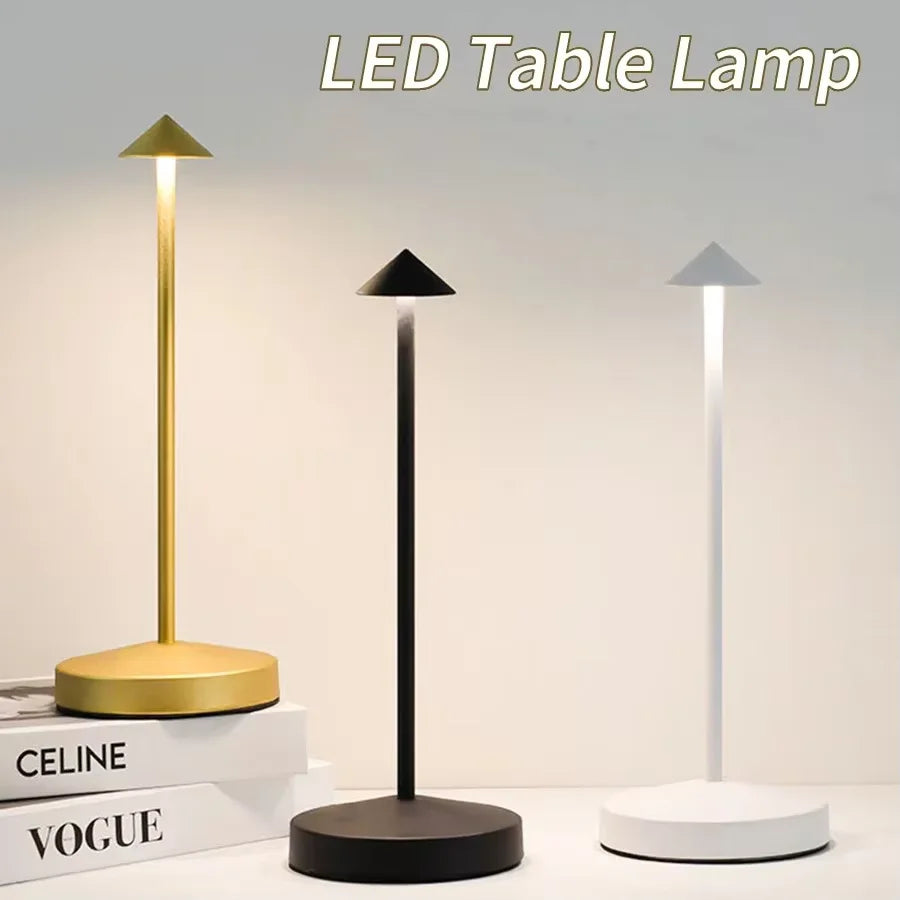 Rechargeable Table Lamp Creative Dining Touch Led Hotel Bar Coffee Pina Pro Table Lamp Lampada Da Tavolo Decorative Desk Lamp