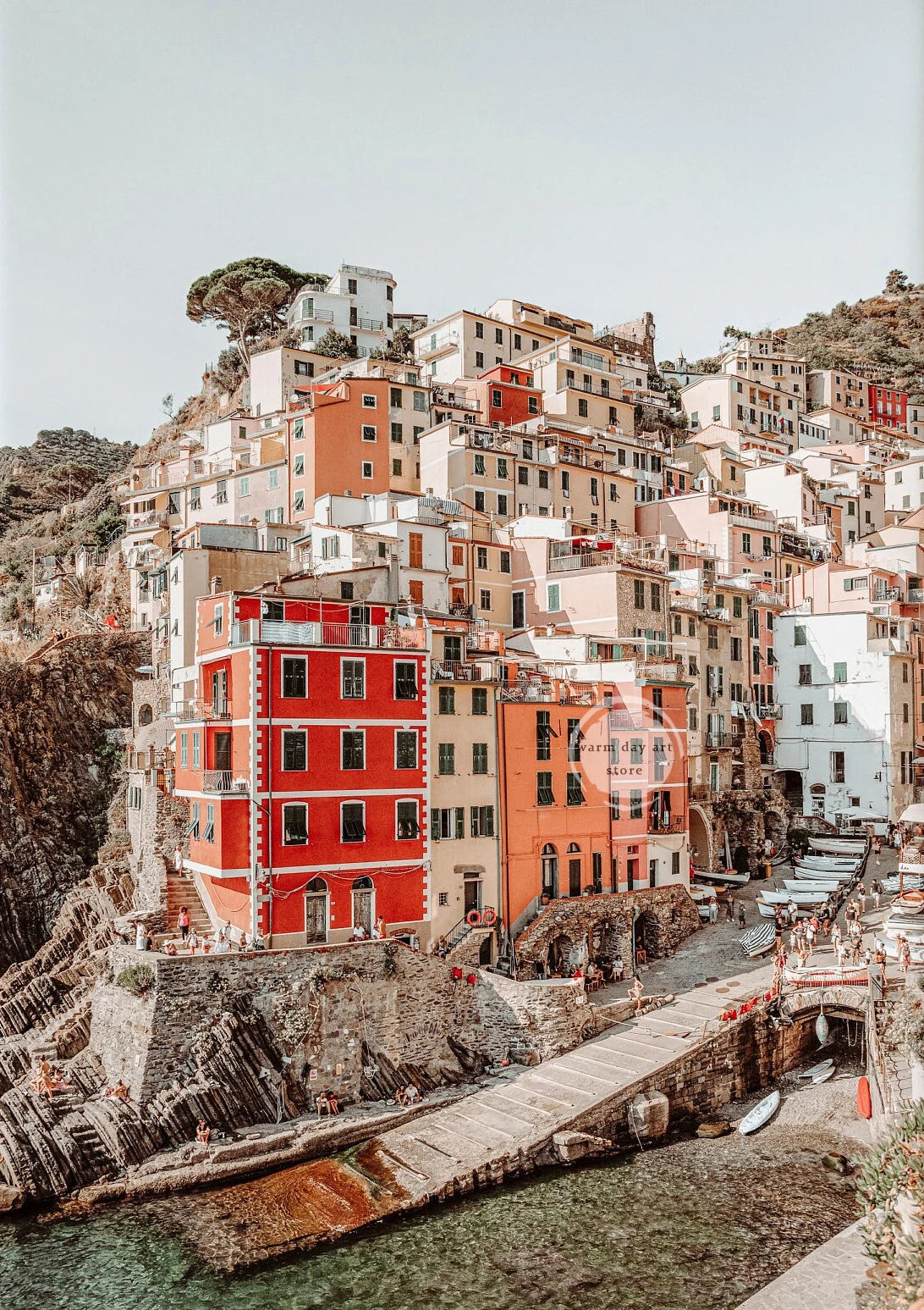 Italy Cinque Terre Vernazza Colorful Houses Venice Rome Travel Poster Wall Art Canvas Painting Prints for Living Room Home Decor