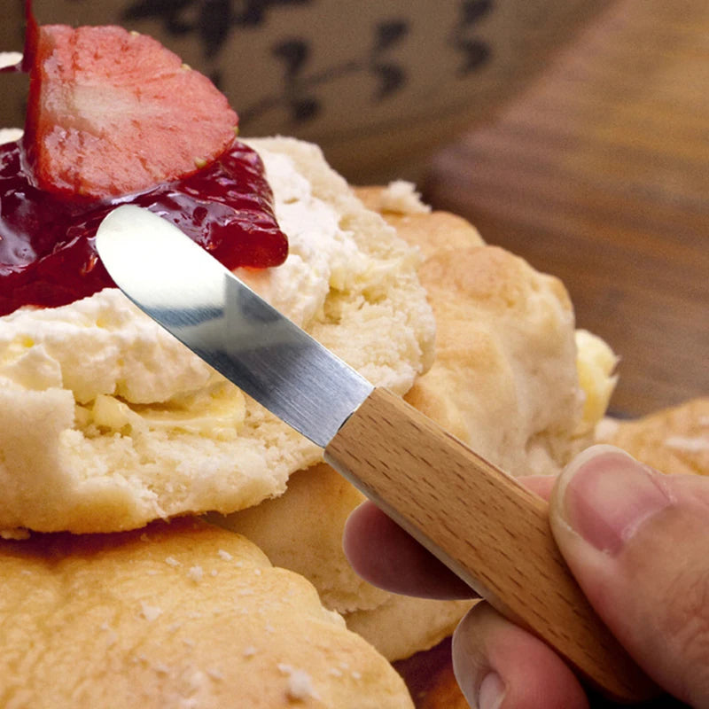 1Pcs Butter Spreader Knifes,Stainless Steel Sandwich Spreading Knifes with Wooden Handle for Kitchen,Jam Toast Cheese Spatula