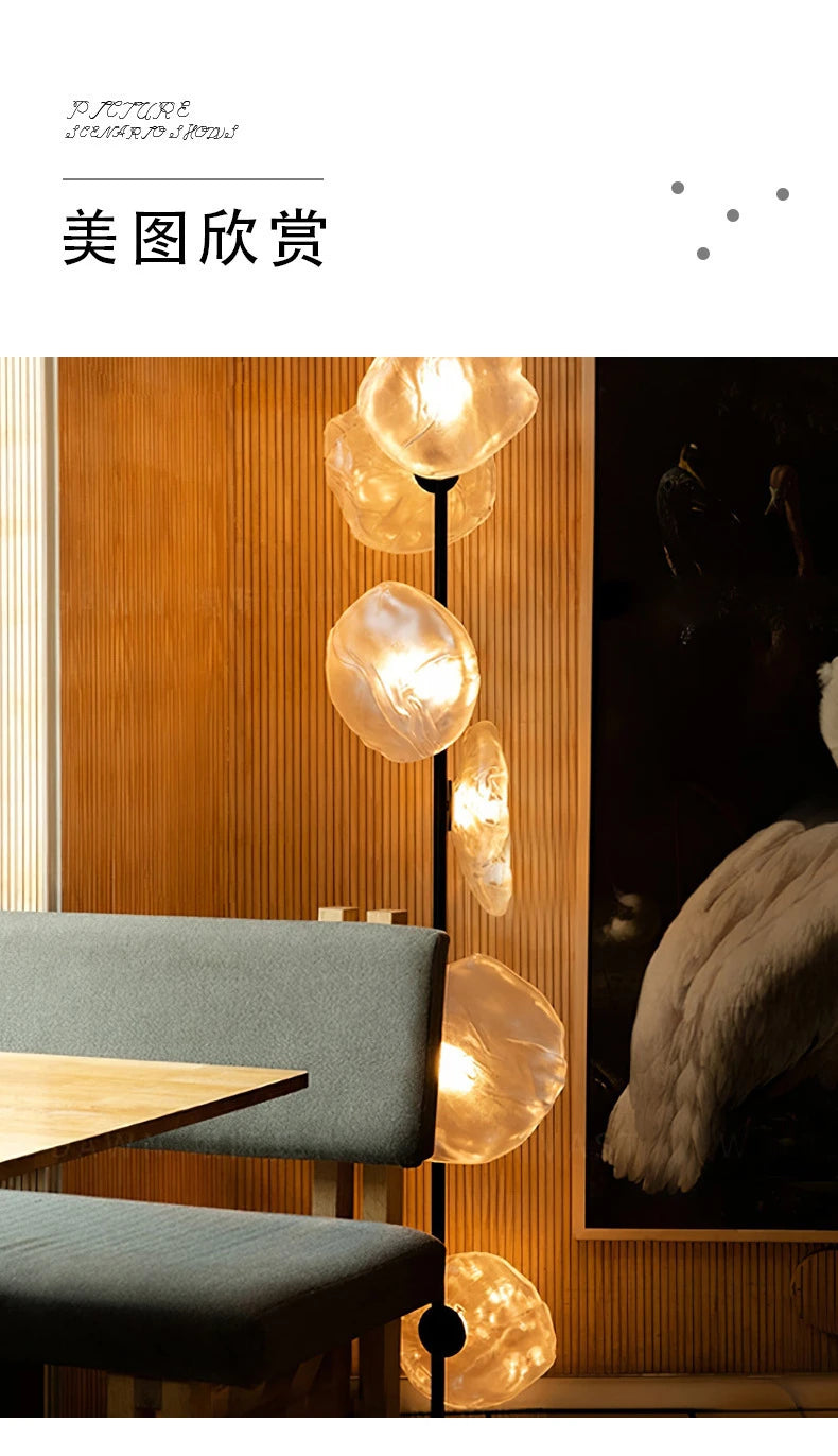 Italian Style Floor Lamp Light Luxury Living Room Bedroom Lava Glass Villa Nordic Minimalist Vertical Atmosphere Art Lamp 2025