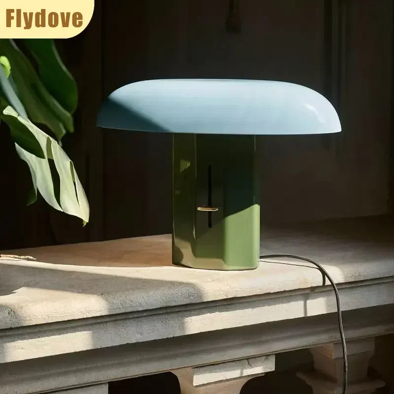 Italian Wrought Iron Table Lamp Creative Mushroom Shaped Design Living Room Bedroom Decoration Indoor LED Lighting Fixtures