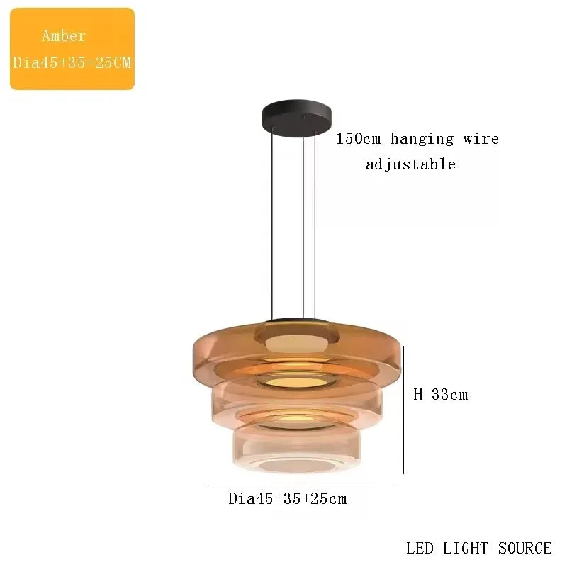 Italian Colored Glass Pendant Light Minimalism Home Decoration Living Room Dining Room Ceiling Hanging Lamp kitchen accessories