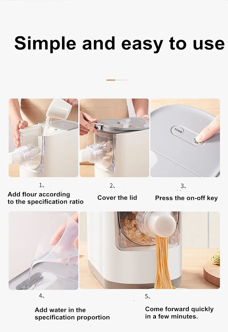 Automatic Pasta Maker Household Pasta Noodle Maker Dumpling Intelligent Noodle Making Machine Electric Dough Mixer 13 Molds