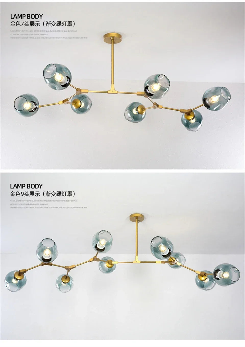 Modern Lustre Glass Chandelier LOFT LED Ceiling Lamp Pendant Lamp Living Dining Room Home Decor Hanging Lights Kitchen Fixtures