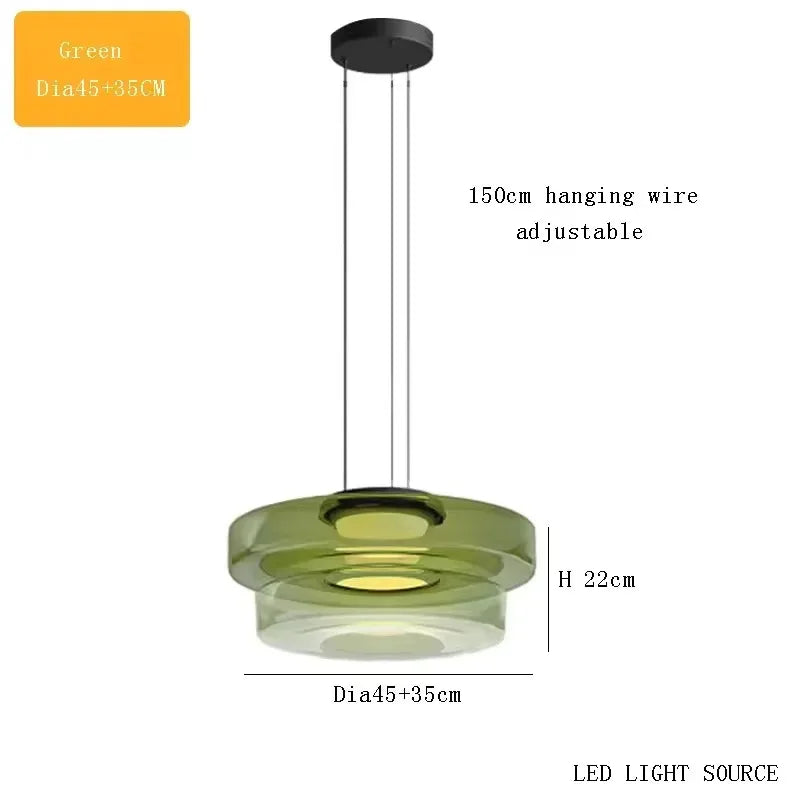Italian Colored Glass Pendant Light Minimalism Home Decoration Living Room Dining Room Ceiling Hanging Lamp kitchen accessories