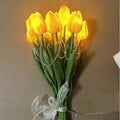 10 Heads Luminous Tulip LED Night Light DIY Handmade Lamp Artificial Flower  Bridal Bouquet Christmas New Year Atmosphere Light