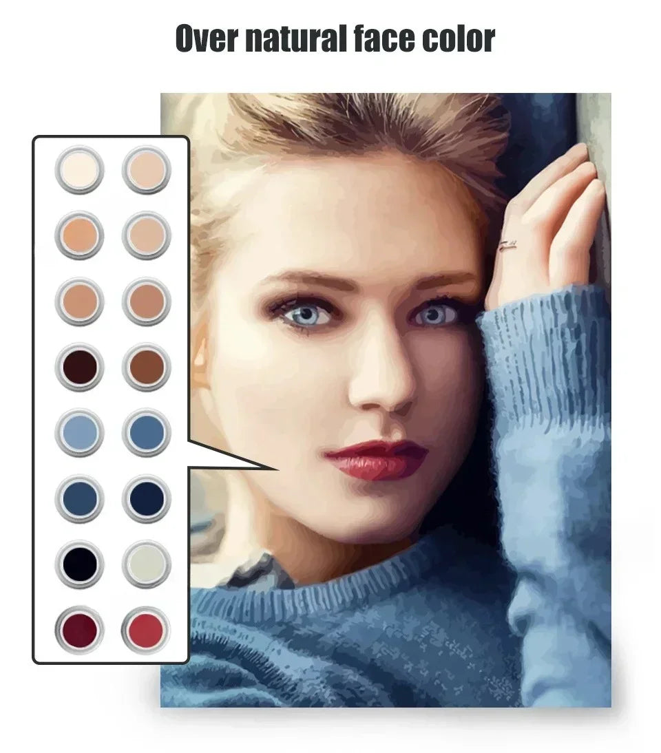 DIY Oil Painting By Numbers Kits Mediterranean Santorini Greece Village Paint with NumbersHome Decor, Wall Art Perfect Gift,