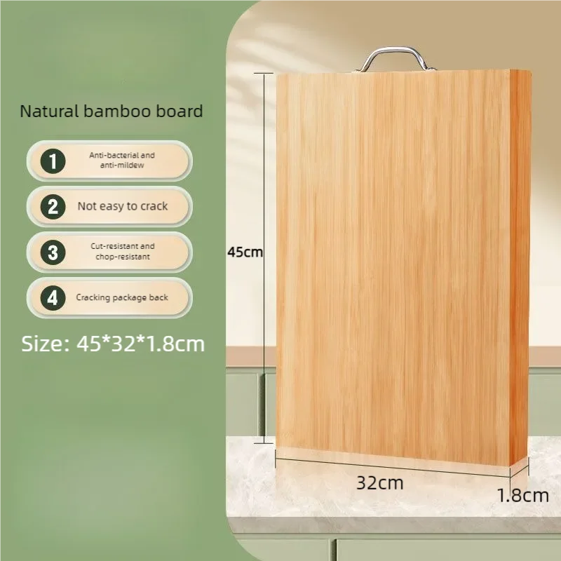 Kitchen bamboo cutting board knife board Large rectangular cutting board thickened solid wood cutting board fruit cutting board