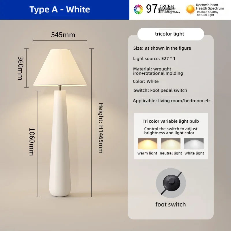 Italian Mushroom LED Floor Lamp Nordic Luxury Living Room Bedroom Floor Lamp Designer Sample Room Creative Simple Standing Lamp