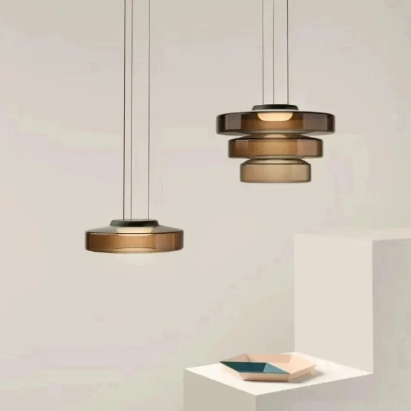 Italian Colored Glass Pendant Light Minimalism Home Decoration Living Room Dining Room Ceiling Hanging Lamp kitchen accessories