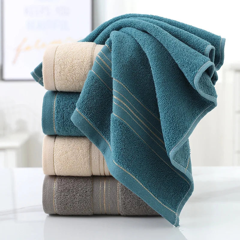 All-cotton Class A Thickened Absorbent Jacquard Polyester-cotton Skin-friendly Face Towel Bath Pure Cotton Towel Adult Towel