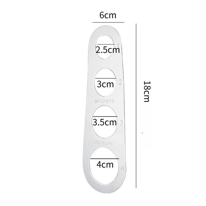 Kitchen Accessories Stainless Steel Pasta Noodle Measure 1Pcs 4 Holes Spaghetti Measurer Italian Pasta Accessories