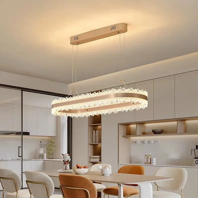 Italian iceberg modern light luxury style living room chandeliers high-end dining main light 2025 new round atmospheric lighting