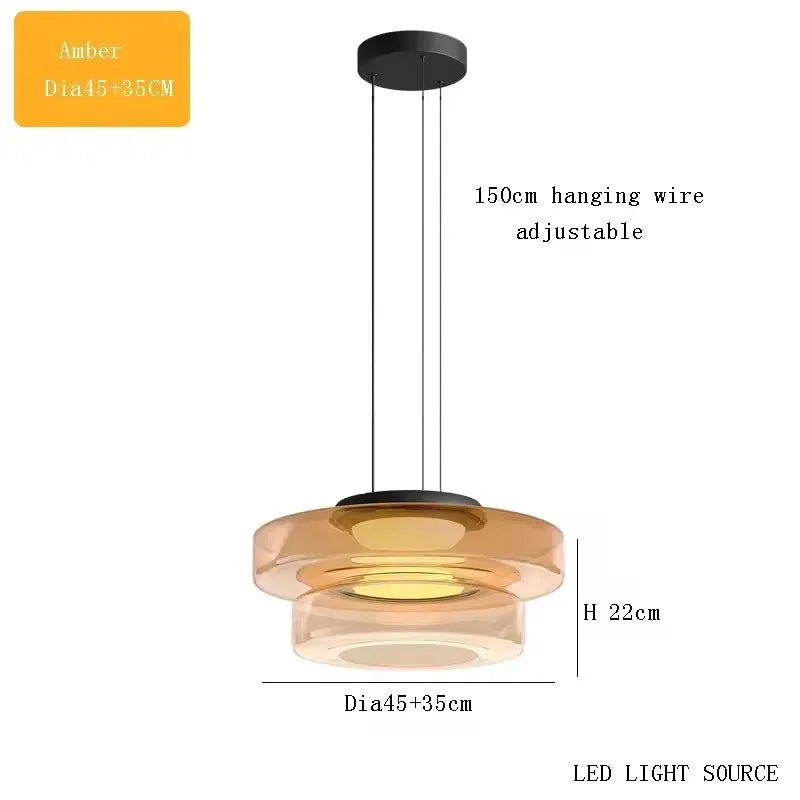 Italian Colored Glass Pendant Light Minimalism Home Decoration Living Room Dining Room Ceiling Hanging Lamp kitchen accessories