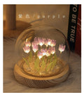 20 Tulip Flowers Finished Night Light Ornament Creative Handmade DIY Simulation Flower Lamp Holiday Gift Decoration